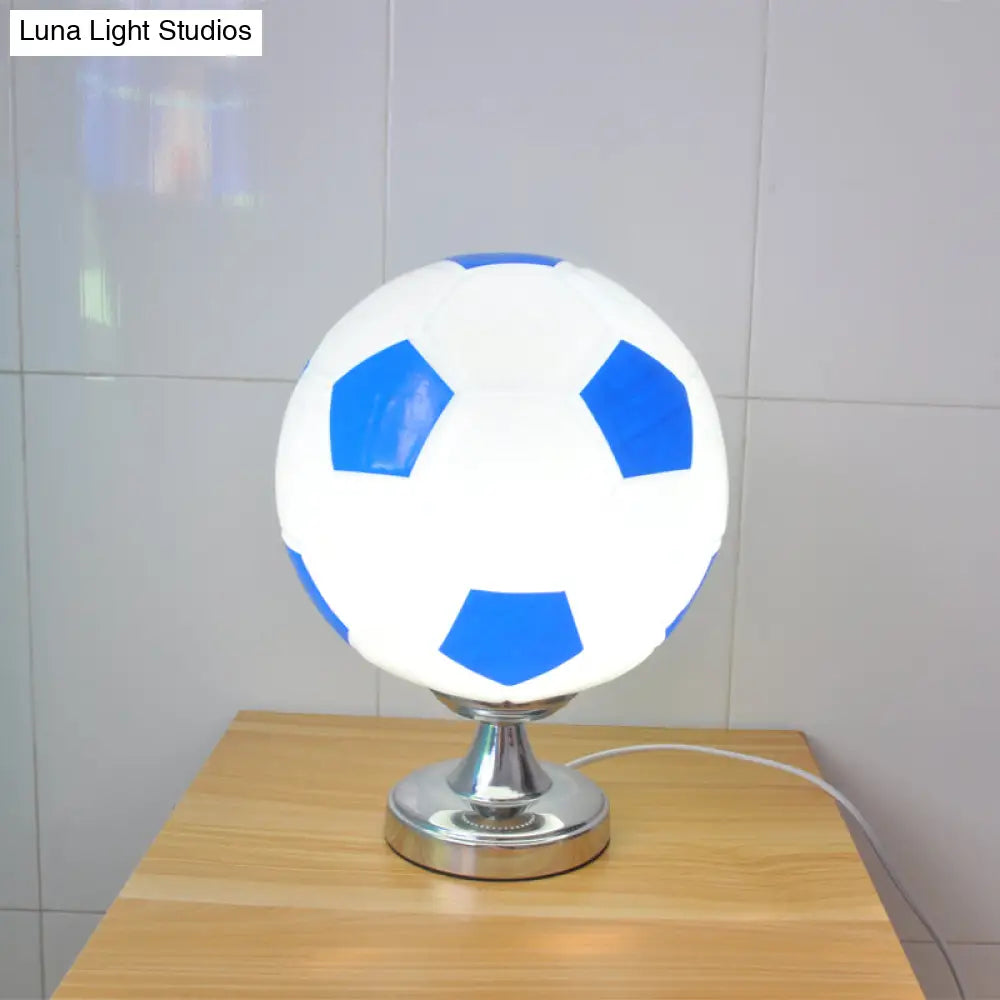 Opal Glass Football Table Light - Stylish 1-Head Sport Reading For Study Room