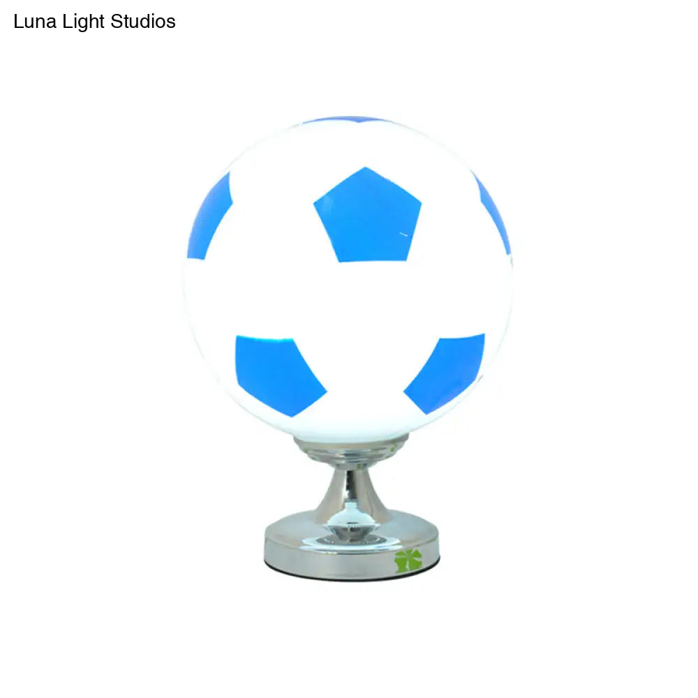 Opal Glass Football Table Light - Stylish 1-Head Sport Reading For Study Room