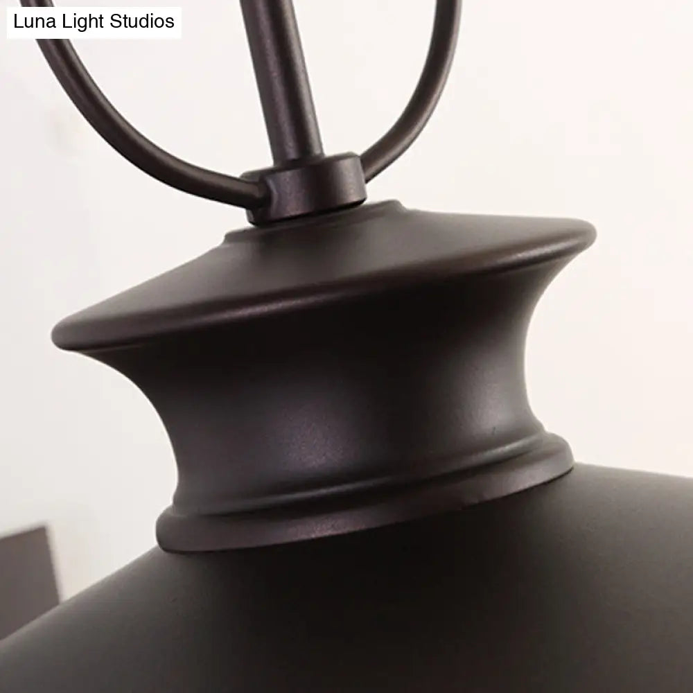 Opal Glass Sconce Light Vintage Royal Black Cone/Cylinder Outdoor Wall Lamp With One Bulb