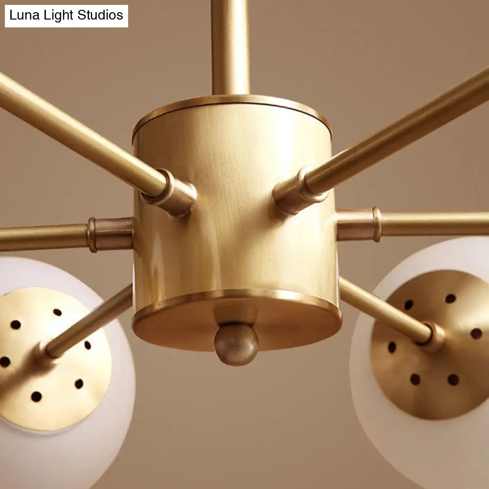Postmodern Radial Ball Glass Chandelier - Stylish Ceiling Light For Dining Room