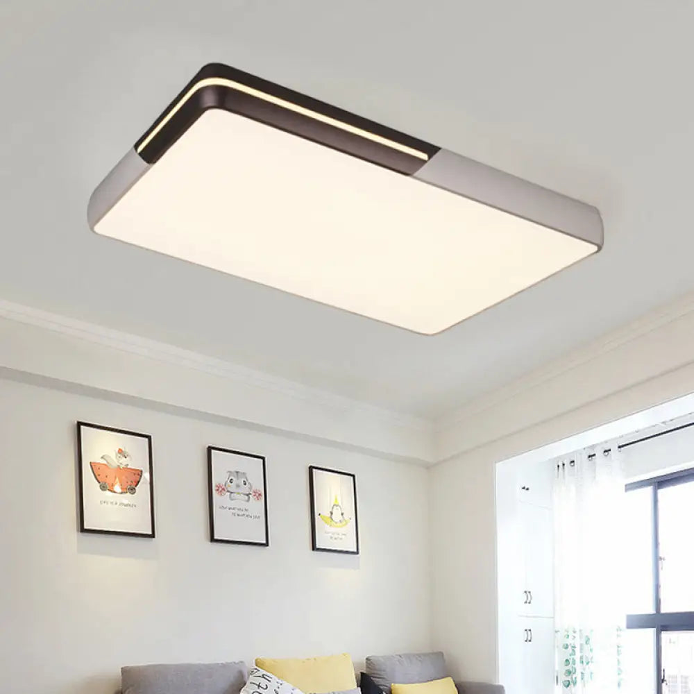 Rectangular Led Ceiling Light - Minimalist Design 19-25.5’ Width Warm/White White / 25.5’