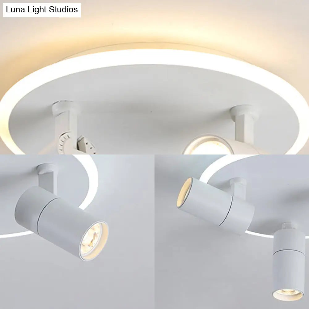 Rotatable Metal 4 - Head Flush Mount Light With Warm/White Lighting - Ideal For Hallway And