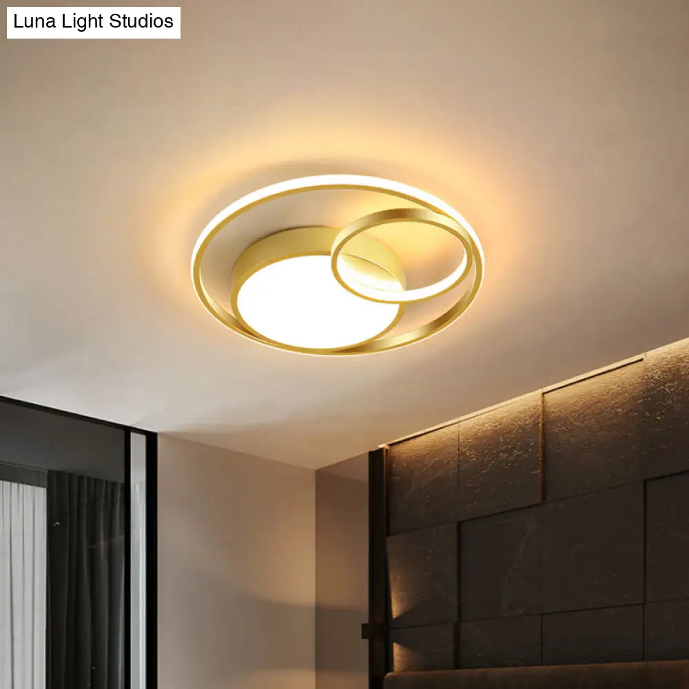 Simple Acrylic Led Ceiling Light Fixture - Circular Flush Mount Lamp For Dorm Room’
