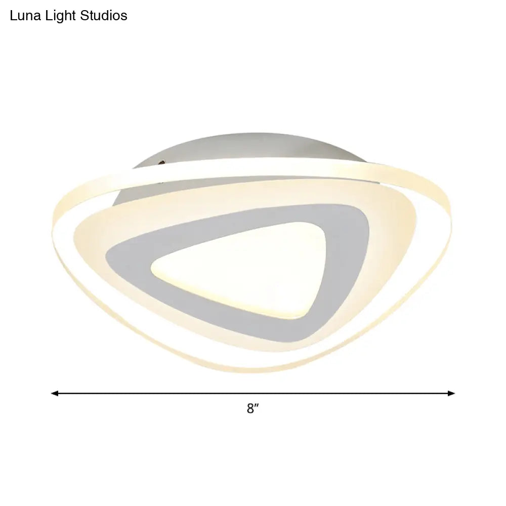 Sleek Led Ceiling Light With Acrylic Shade For Narrow Spaces