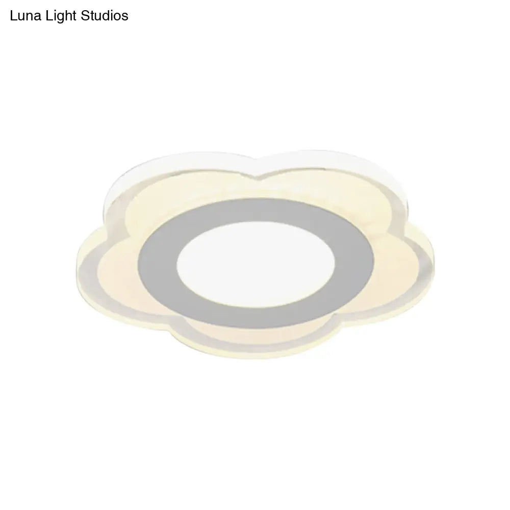 Sleek Led Ceiling Light With Acrylic Shade For Narrow Spaces