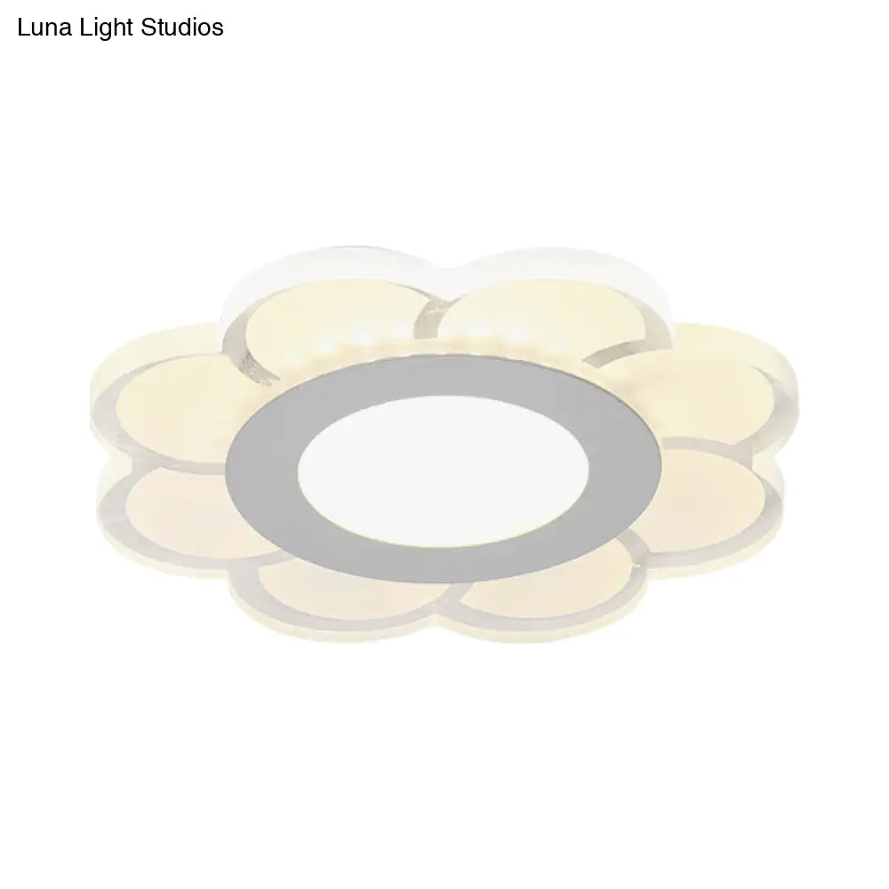 Sleek Led Ceiling Light With Acrylic Shade For Narrow Spaces