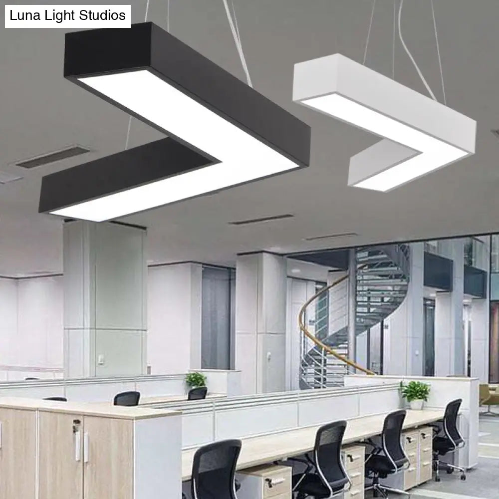 Sleek Metal V - Shaped Led Flush Mount Ceiling Light For Reception Room