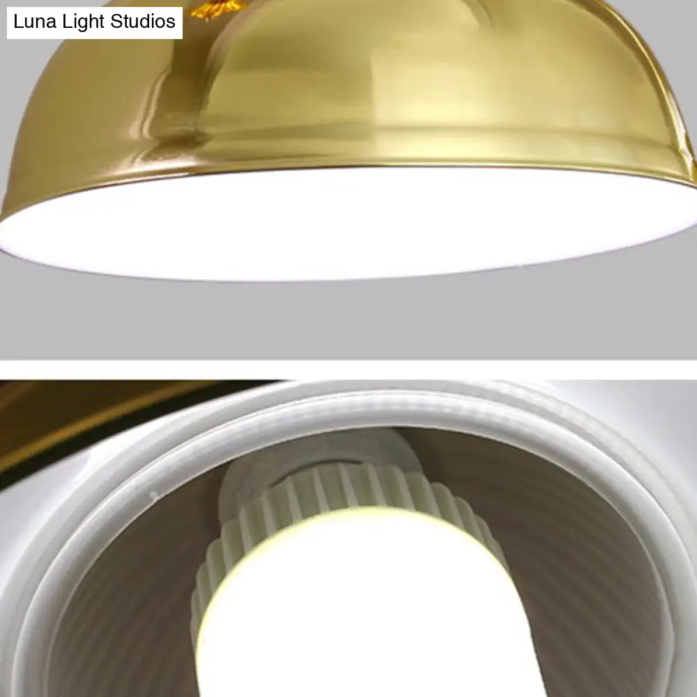 Stainless Steel Billiard Light - Stylish Country Bowl Game Room Ceiling Lamp