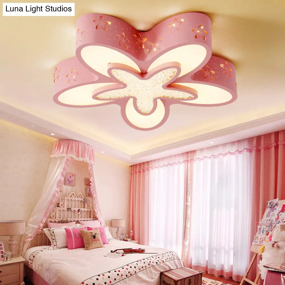 Starfish Shaped Kindergarten Ceiling Light - Acrylic Flush Mount Cartoon Fixture