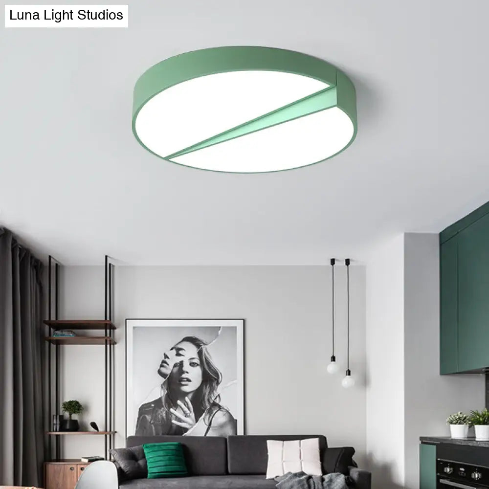 Stylish Half - Round Led Flush Ceiling Light For Dining Room - Macaron Loft Design