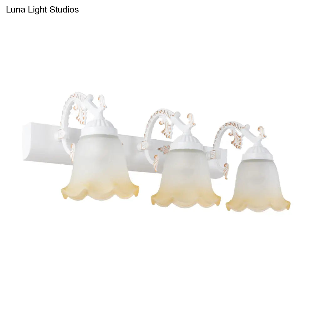 Vintage Ombre Frosted Glass Wall Mount Vanity Light For Bathroom