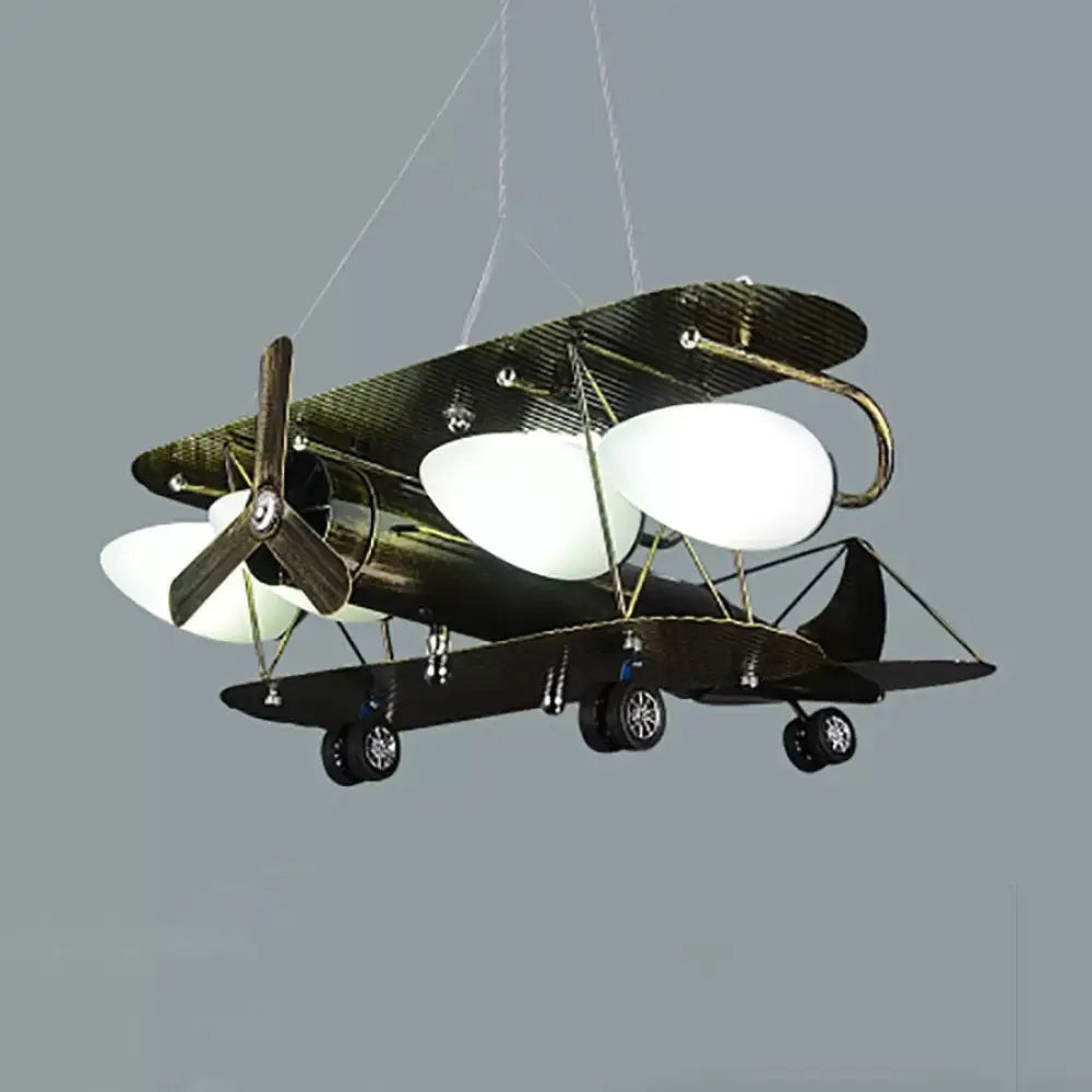 Vintage-Style Glider Kindergarten Metal Chandelier In Antique Brass
Note: Seo Is Important So Its