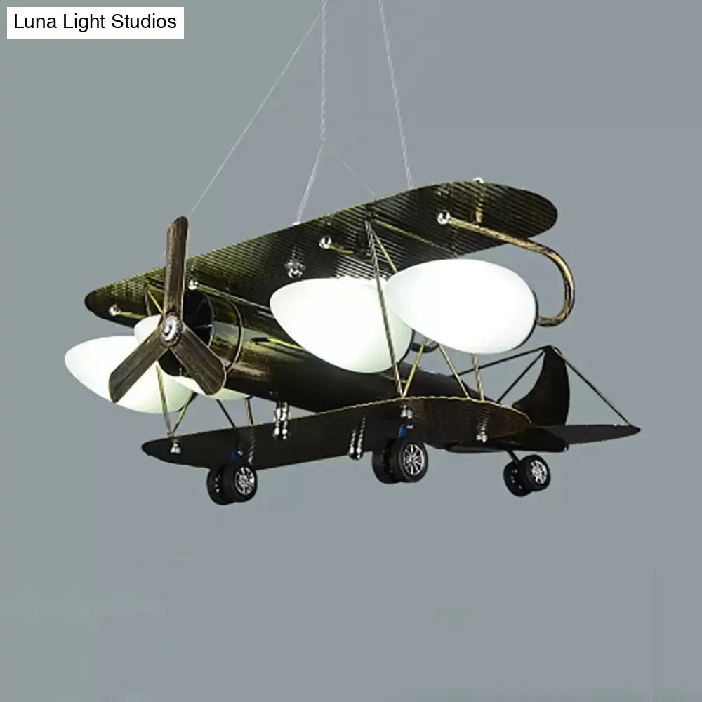 Vintage-Style Glider Kindergarten Metal Chandelier In Antique Brass
Note: Seo Is Important So Its