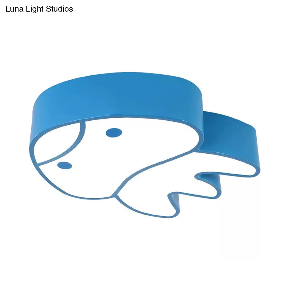 Whimsical Jellyfish Flush Ceiling Light For Kids’ Bedchamber - Led Acrylic Mount Lighting In