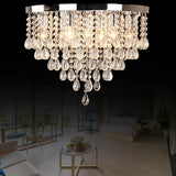 10’/12’ Crystal Flush Mount Lighting With Circle Shade - Vintage Multi - Head Ceiling Fixture