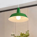 10’/14’ Vintage Barn Pendant Lamp In Black/White/Red - Ceiling Fixture For Dining Room Green / 10’