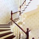 10-Bulb Crystal Suspension Lamp With Contemporary Gold Spiral Stair Design - Multiple Hanging Lights