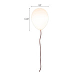 Contemporary White Balloon Shade Flush Mount Light With Opal Glass Ceiling Fixture - 8/10 W 1 Head