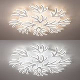 Contemporary Coral Flush Ceiling Light: Acrylic Flushmount With Led Lights In Warm/White/Natural 12