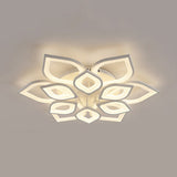Wide Leaf Flush Ceiling Light - Simple Acrylic Led Mount Fixture In Warm/White/Natural 31.5/39 White