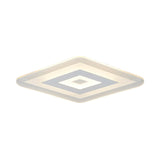 Sleek 23/31/47 Thin Acrylic Flush Mount Led Ceiling Lamp In Warm/White Light - White