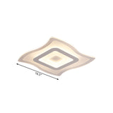Acrylic Carpet Flush Ceiling Light - Modern Led Mount Lamp | 16.5’/20.5’/23.5’ Wide Warm/White