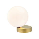 Contemporary Gold Finish Milk Glass Flush Mount Lighting - 6/8 W 1 Head Ceiling Light