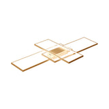 Modern Rectangular Flush Mount Led Light Fixture In Warm/White/Natural Acrylic Finish