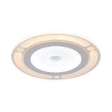 Contemporary Led Flushmount Bedroom Ceiling Light - Wide Ring Acrylic Warm/White (8/16.5/20.5)