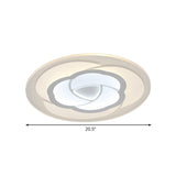 Led Flower Acrylic Flush Mount Bedroom Light With White Shade - 3 Sizes & Options