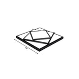 Modern Metal Led Flush Mount Ceiling Light Fixture For Living Room - Black/White Rectangle/Square