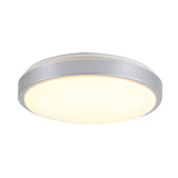 Modern Led Flush Mount Ceiling Light In Silver With Acrylic Shade Available 3 Sizes And Warm/White