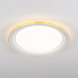 Macaron Modern Ceiling Mount Led Light With Acrylic Undertint - Ideal For Office Gold