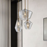 Modern Brass Pendant Light: 4.5/9/12 Wide Glass Shade Hanging Light With Single Lamp Socket - Ideal