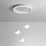 Modern White Urn-Shape Multi-Pendant Led Ceiling Fixture (3 Lights) White/Warm Light