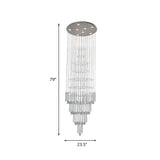 Tapered Led Drop Pendant Light In Chrome Crystal - Modernist Style For Living Room