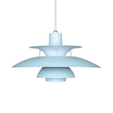 Macaron Style 3-Layer Pendant Light With Flared Shade - Aluminum 1 Black/Gray