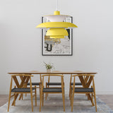 Macaron Style 3-Layer Pendant Light With Flared Shade - Aluminum 1 Black/Gray