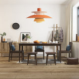 Macaron Style 3-Layer Pendant Light With Flared Shade - Aluminum 1 Black/Gray Orange / 12
