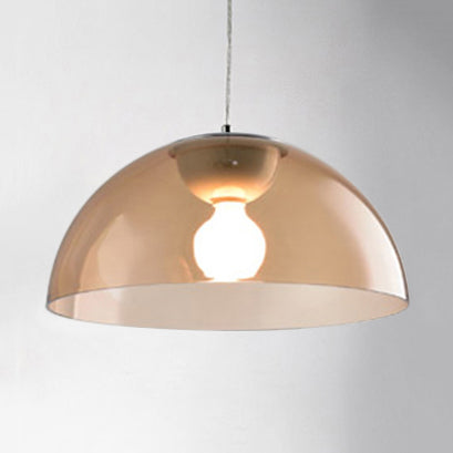 Nordic 1-Light Suspension Pendant With Acrylic Shade - Red/Black/White Dome Ceiling Light