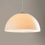 Nordic 1-Light Suspension Pendant With Acrylic Shade - Red/Black/White Dome Ceiling Light