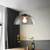 Nordic 1-Light Suspension Pendant With Acrylic Shade - Red/Black/White Dome Ceiling Light Black