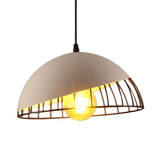 Retro Style Metal Pendant Hanging Light: 12/14 Width 1 Head Bowl Black/Gray Finish - Ideal For
