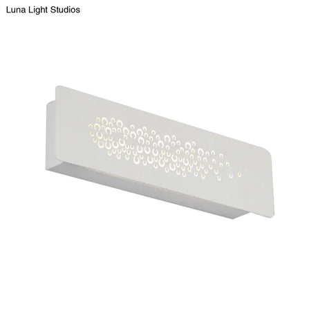 12 Minimalist Linear Led Wall Sconce In Black/White: Up And Down Iron Shade Mount Lamp