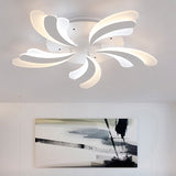 Modern Acrylic Windmill Ceiling Lamp - 3/5/9 Lights White Flush Mount Light Fixture In