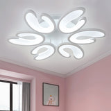Modern 4/6/9-Head U-Shaped Acrylic Shade Flush Mount Ceiling Light In White Warm/White/Natural