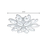 Modern 4/6/9-Head U-Shaped Acrylic Shade Flush Mount Ceiling Light In White Warm/White/Natural