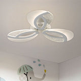 Contemporary Flush Mount Fan Ceiling Light With Adjustable Acrylic Shade In Multiple Tones