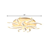 Modern Led Acrylic Fishes Flush Mount Light: Ceiling Fixture With 3/5/9 Lights In Warm/White/Natural