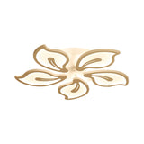 Modern Bauhinia Leaf Flush Light: Acrylic Led Ceiling Lamp For Living Room. Available In 3/5/9-Light